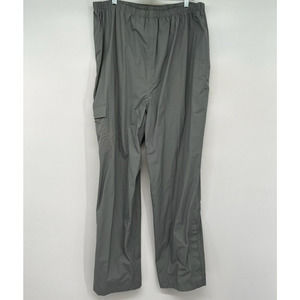 STEARNS Dry Wear Windbreaker Pants XL Gray 100% Nylon Mesh Lined Cargo Pocket